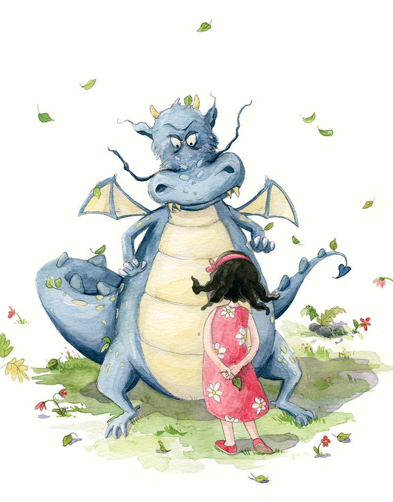 Nas Asas de um Sonho _ Little girl called Matilde meets an indigo dragon